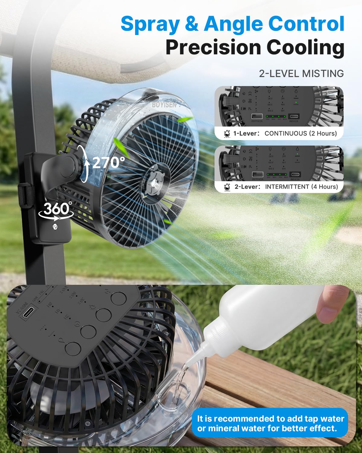 BOYISEN four-speed settings let you customize the airflow.