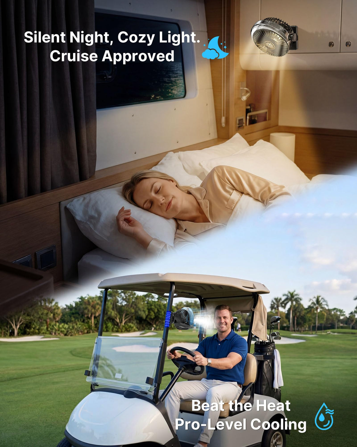BOYISEN universal fit adapts to golf carts and travel installations