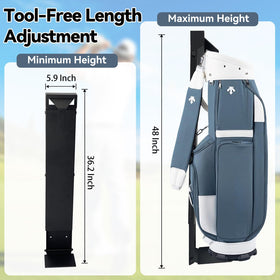 Bpbdzz Golf Bag Holder with adjustable height from 36.2 to 48 inches for tall bags.