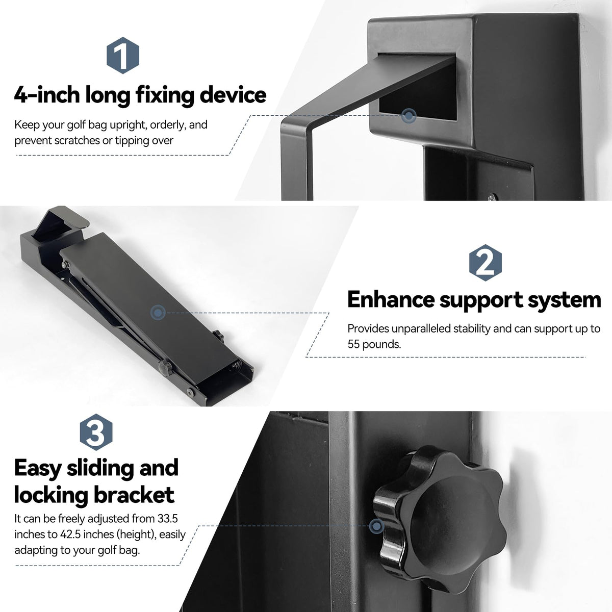 Bpbdzz durable alloy steel rack supports up to 55 lbs.