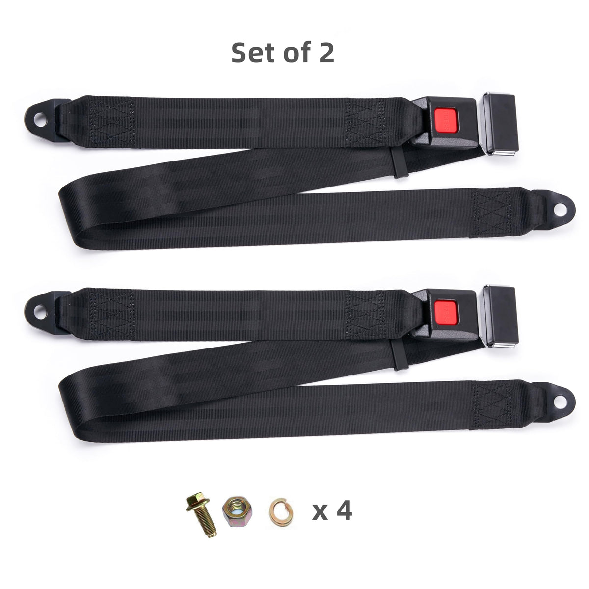 54-inch black webbing belt by Bravokit for drivers of all sizes