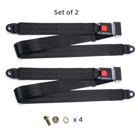 54-inch black webbing belt by Bravokit for drivers of all sizes