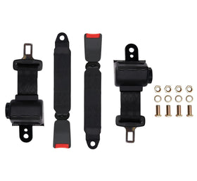 Bravokit retractable seatbelts front view for quick golf cart installation