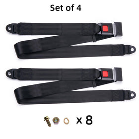 Bravokit seat belt length 54-inch adjustable to fit various carts.