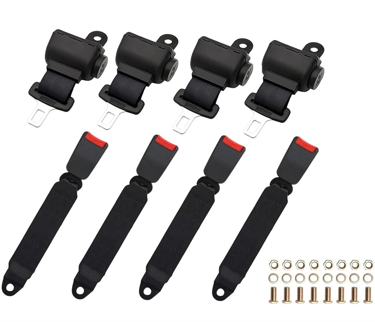 Bravokit universal retractable seat belt on front seat enhances safety.