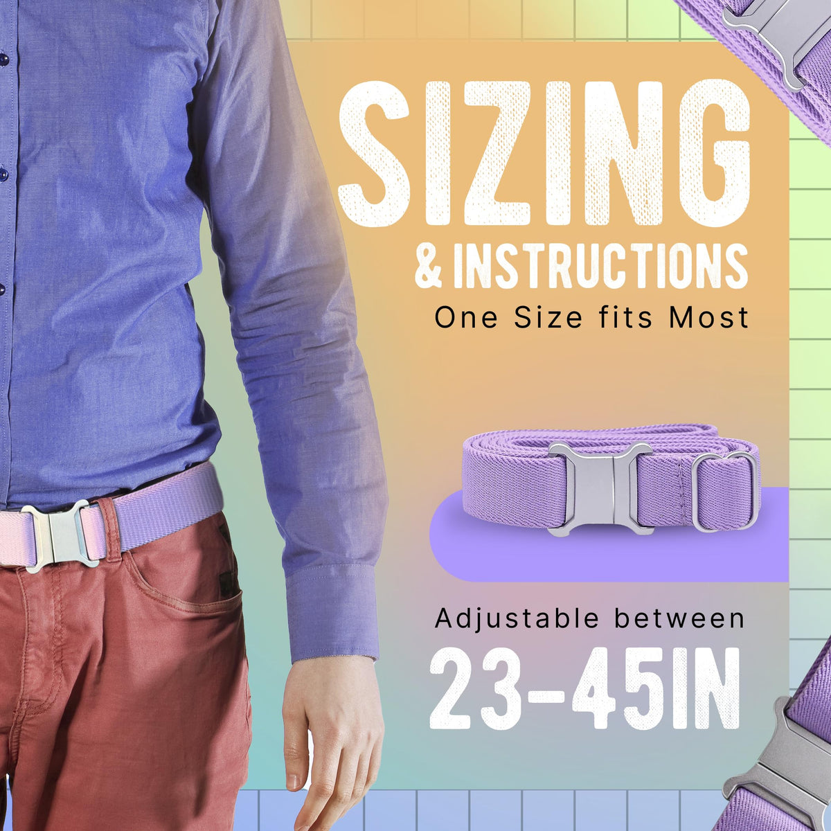 Braxley Wonder Belt lightweight, slim design ideal for travel and daily wear.