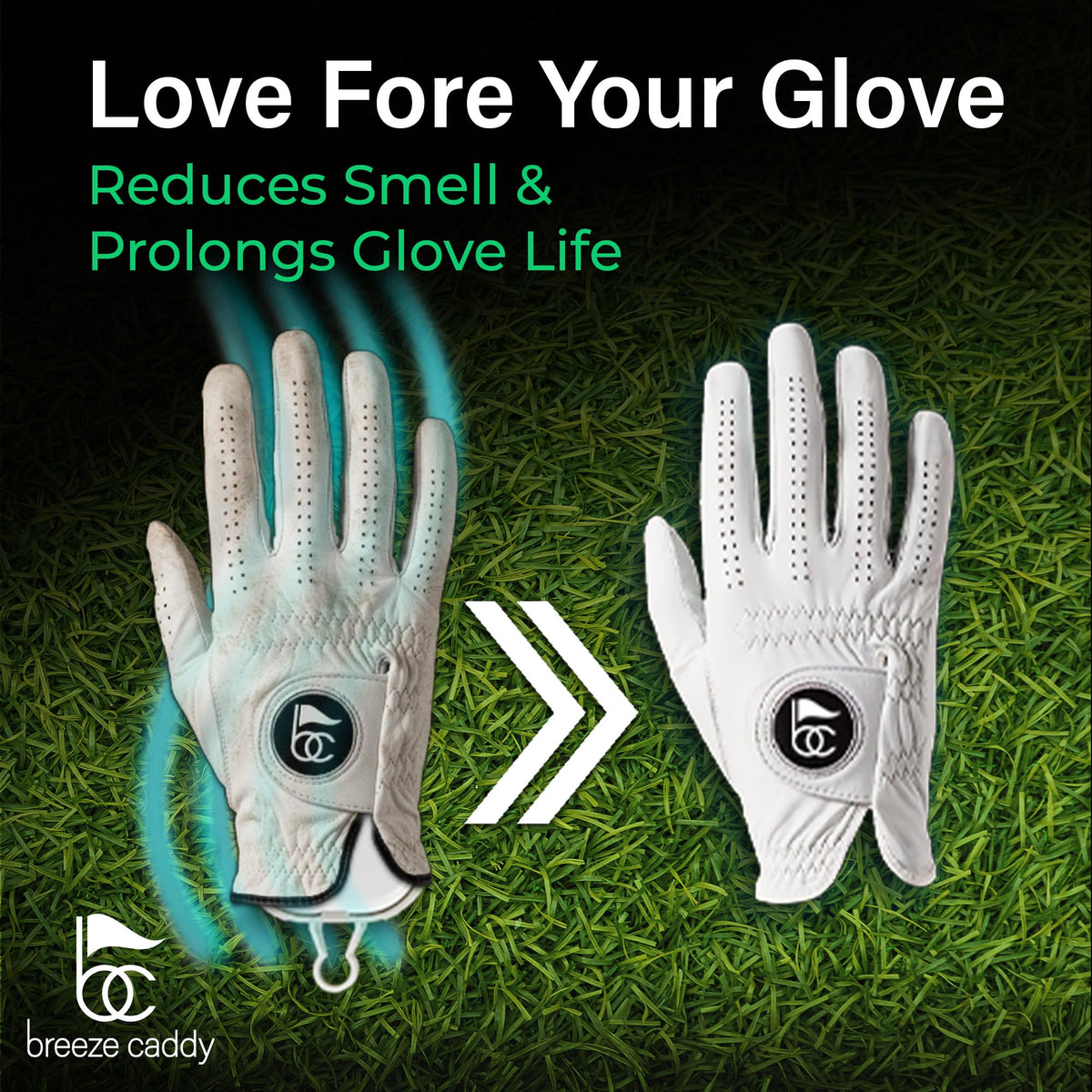 Breeze Caddy glove-dryer top-down view shows steady airflow for quick drying