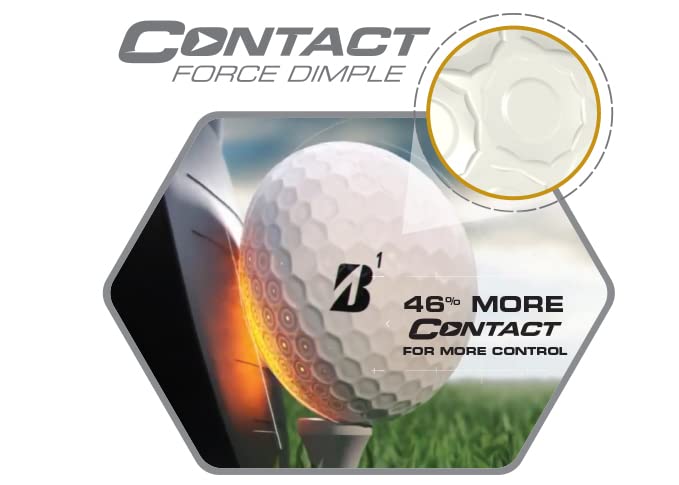 Bridgestone e12 Contact ball showing diminished sidespin on mis-hits.