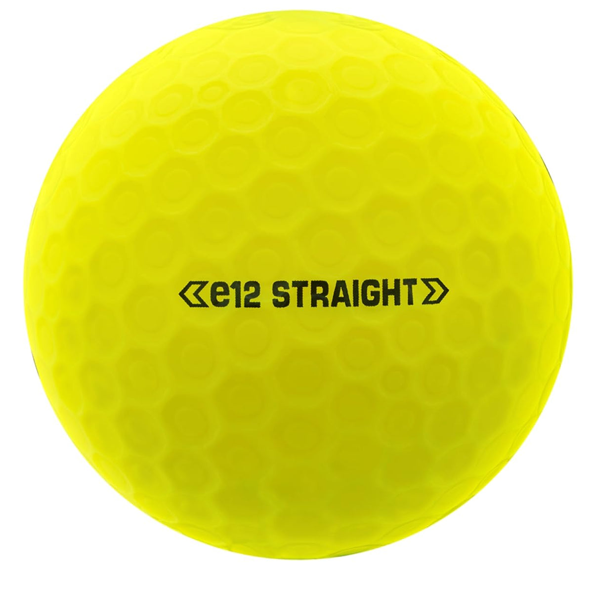 Bridgestone e12 Straight Matte Yellow ball in flight illustrating straight trajectory
