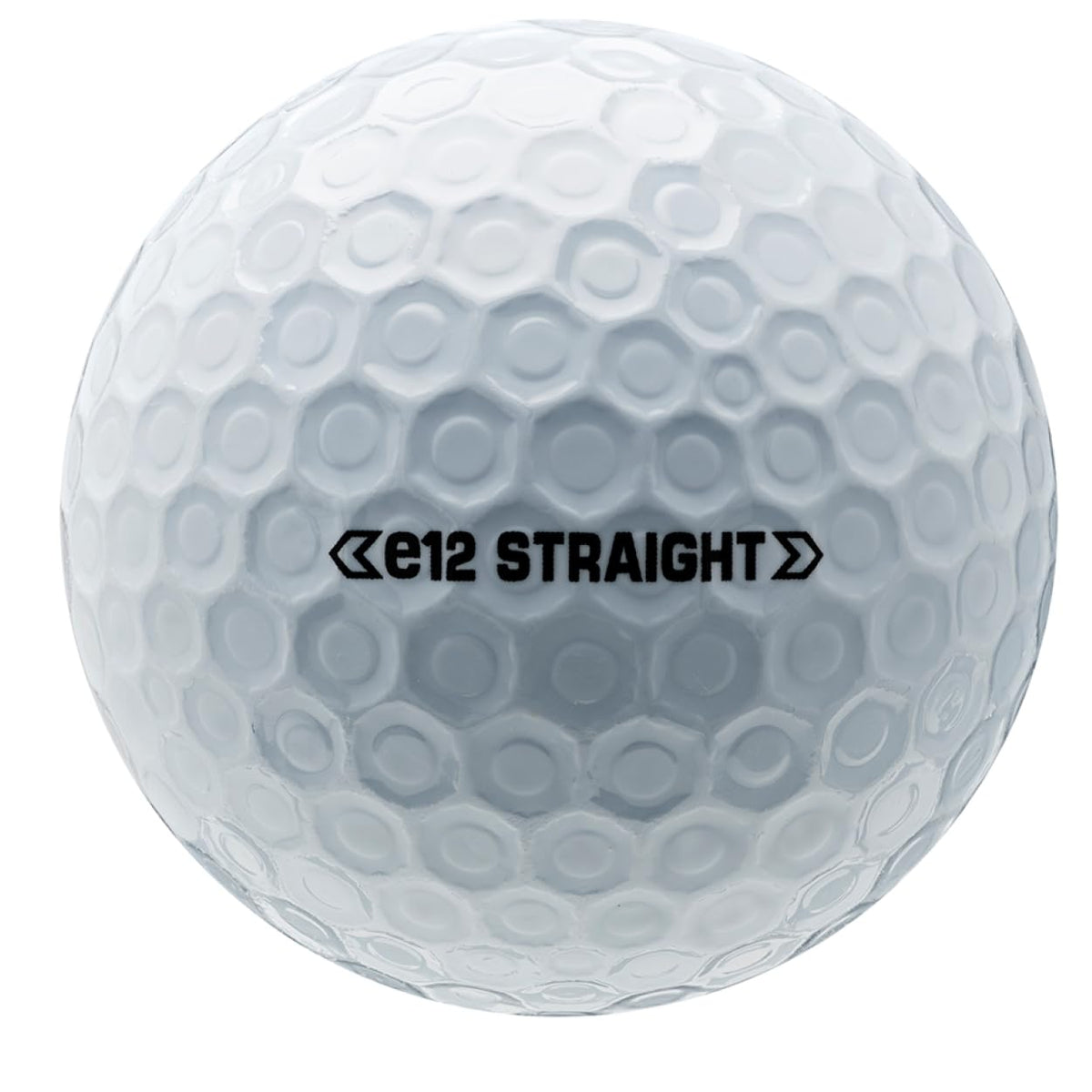 Bridgestone e12 Straight White ball side view showing compact profile for control