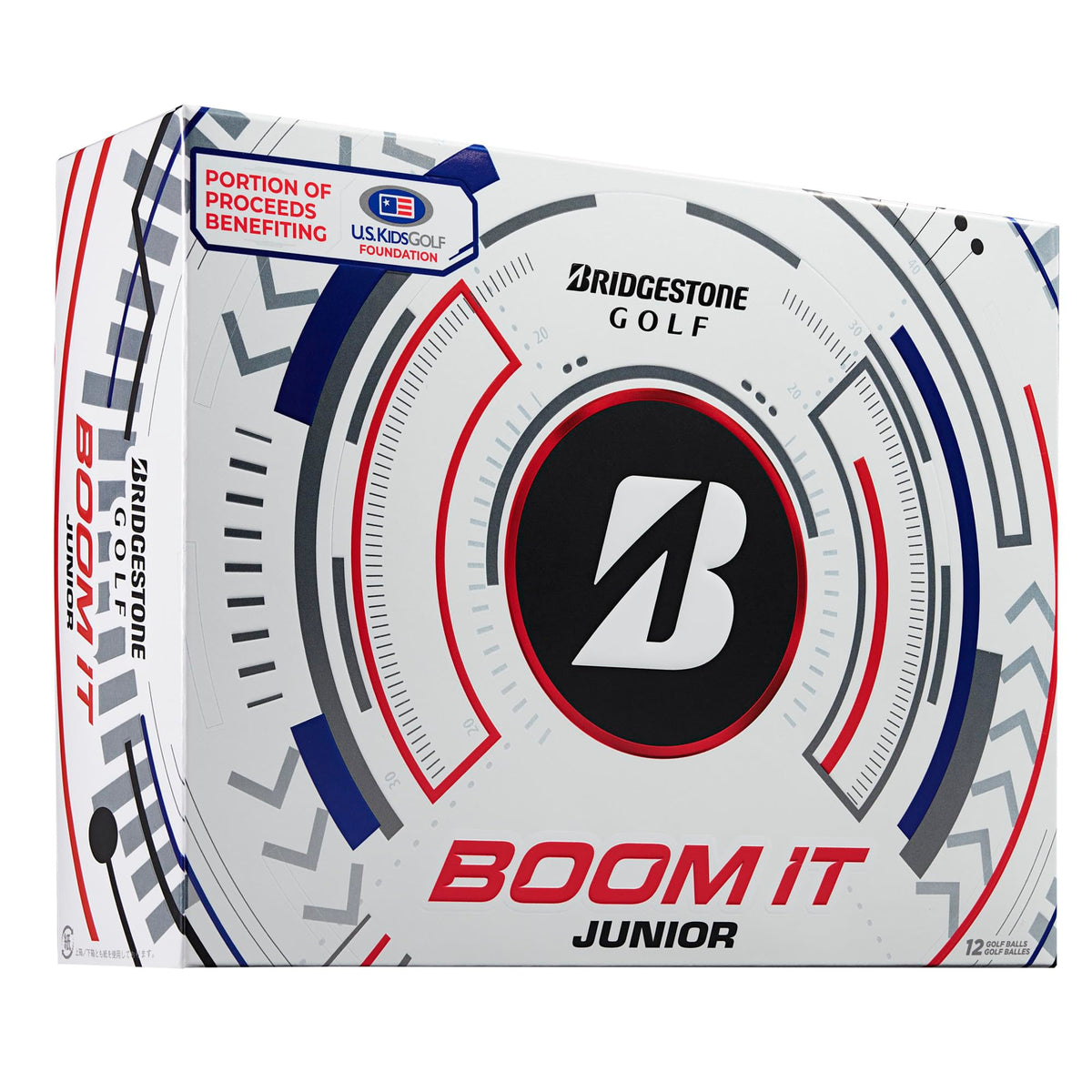 Bridgestone Boom It Jr ball close-up reveals a soft feel and forgiving surface