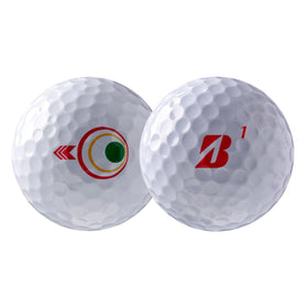 Bridgestone Boom It Jr ball on the green suited for junior rounds and practice
