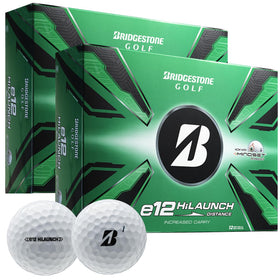 Bridgestone Golf e12 HiLaunch Double Dozen pack shot highlighting longer carry