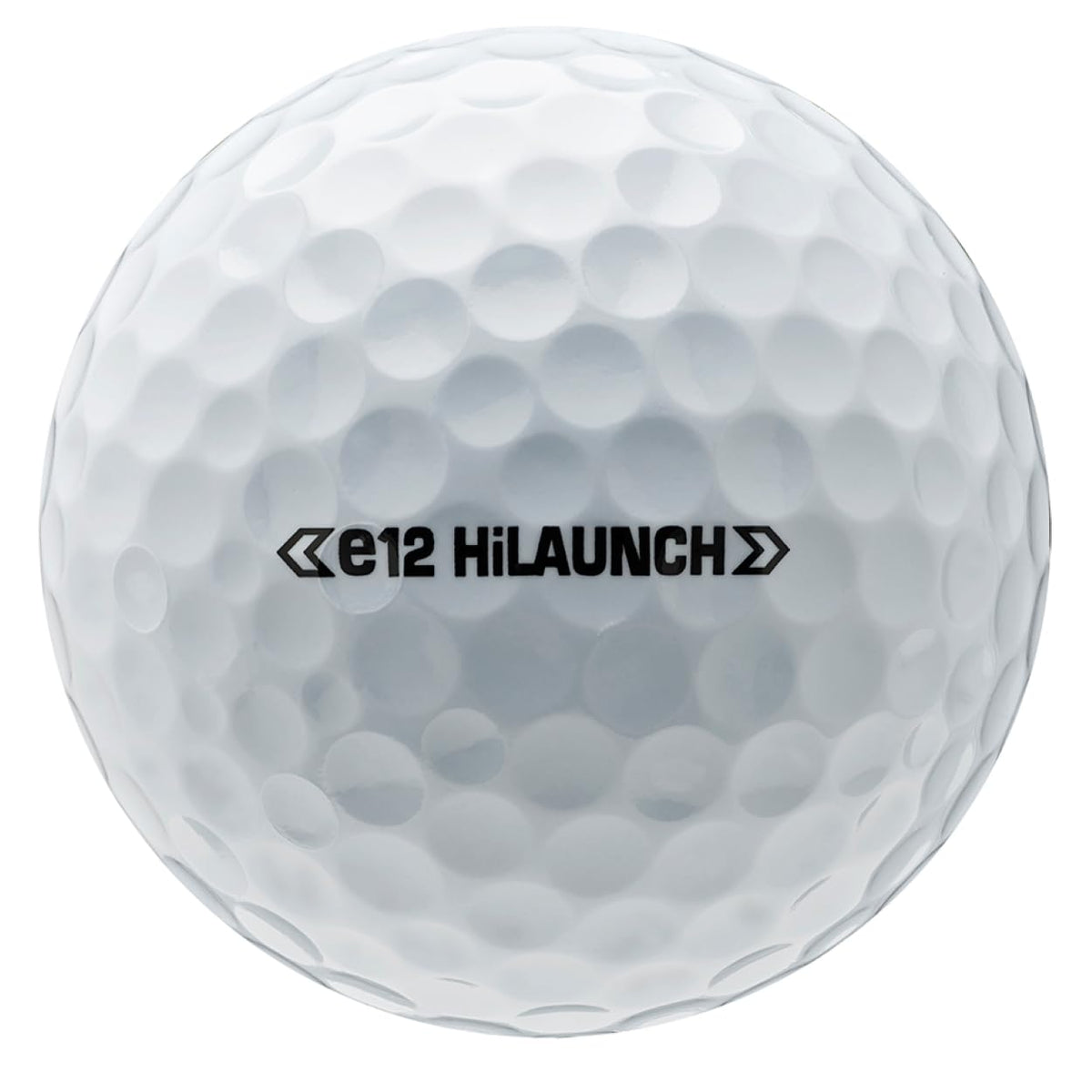 Bridgestone Golf e12 HiLaunch White core detail highlights low compression for longer carry.