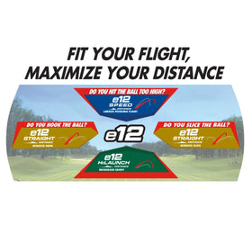 Bridgestone Golf e12 Speed White on-course lifestyle shot conveying confident performance.