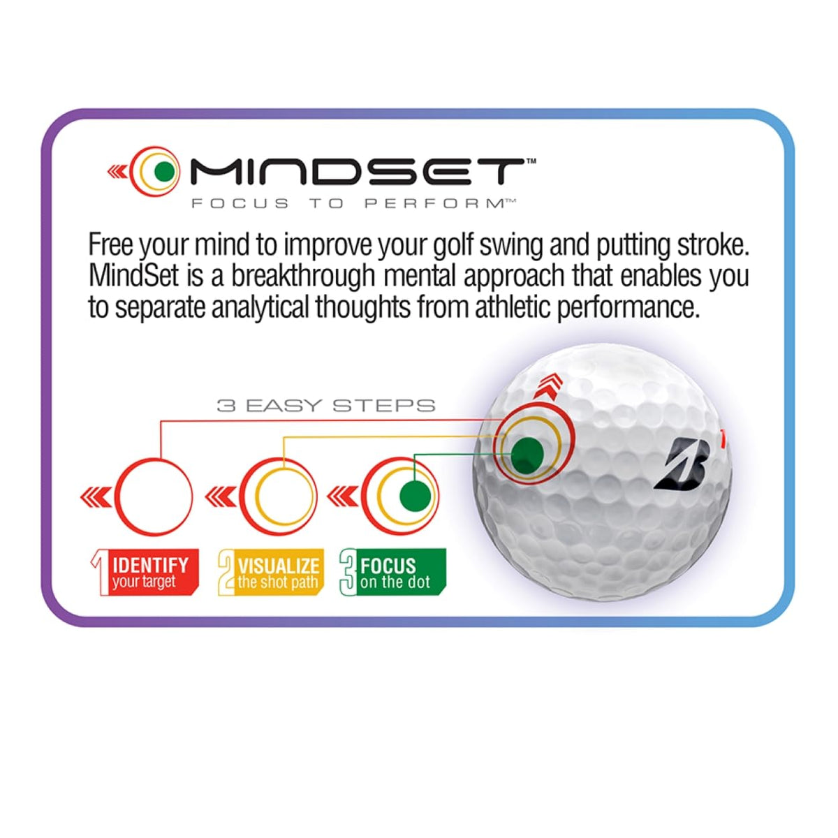 Bridgestone Golf e12 Straight Matte Green side spin reduction supports straighter shots.