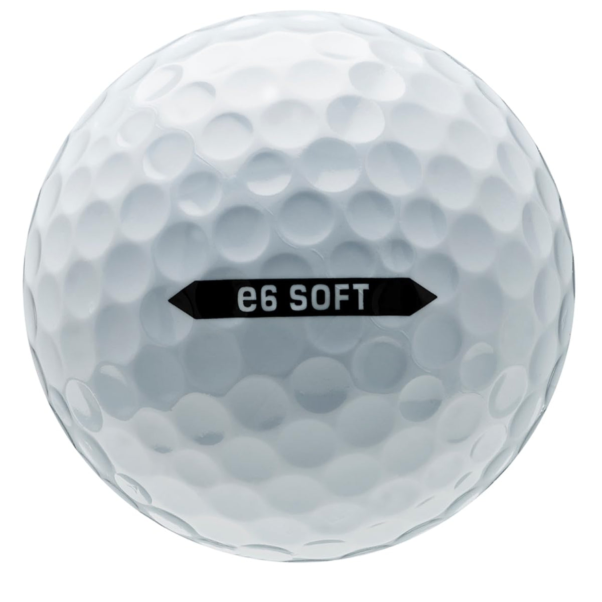 Bridgestone e6 Soft White ball in flight, showcasing longer distance potential
