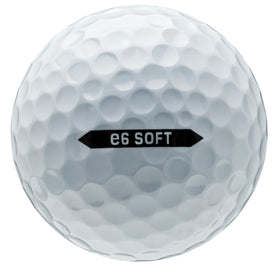 Bridgestone e6 Soft White ball in flight, showcasing longer distance potential