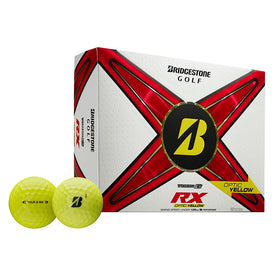 Bridgestone Golf Tour B RX Yellow front face demonstrates improved distance and feel