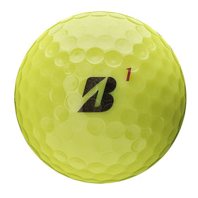 Bridgestone Tour B RX Yellow on green illustrates increased spin and soft feel for control