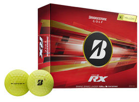 Bridgestone Golf Tour B RX Yellow golf ball with bright yellow cover for distance.