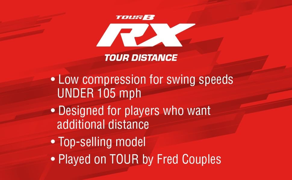 Bridgestone Tour B RX Yellow core-mantle ball illustrating technology for longer carry.