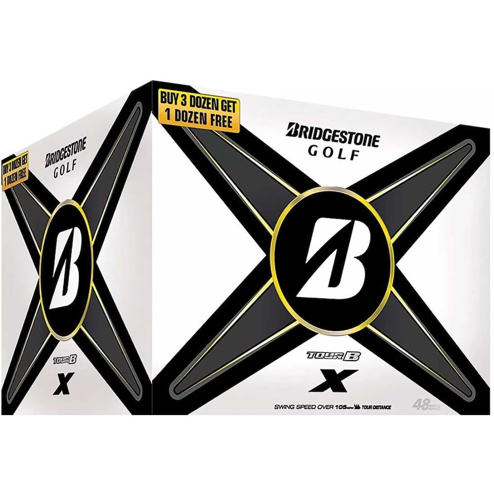 Bridgestone Golf Tour B X Quadfecta ball on a tee shot showing distance potential