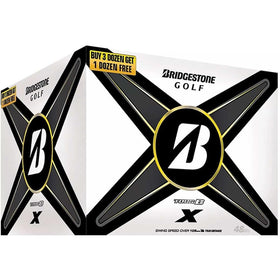 Bridgestone Golf Tour B X Quadfecta ball on a tee shot showing distance potential