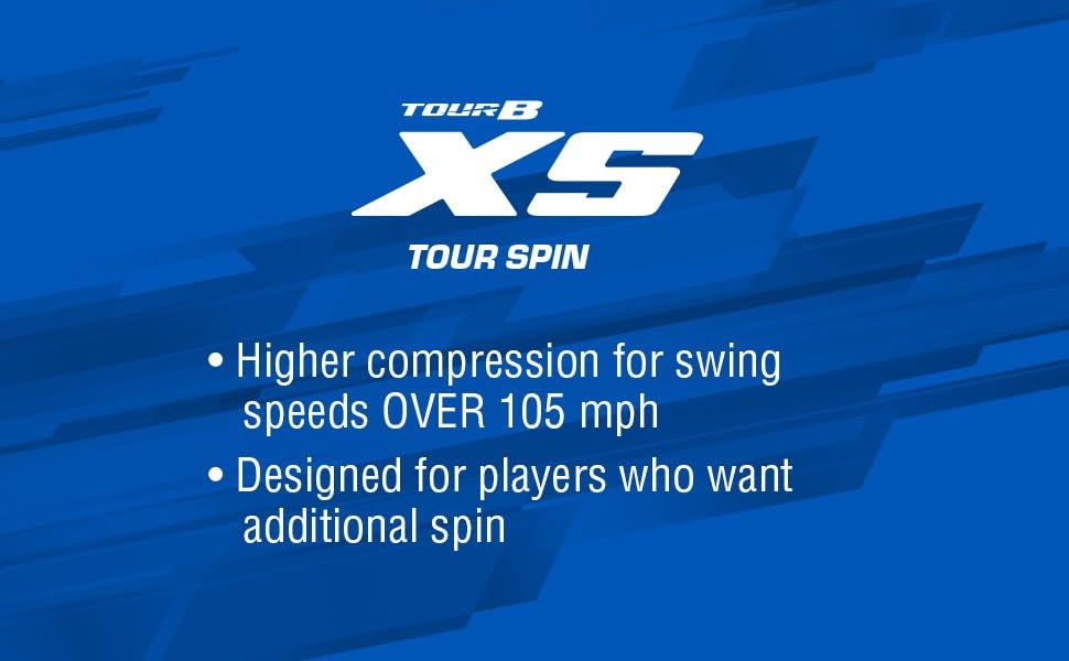 Bridgestone Golf Tour B XS White close-up of core-mantle design for spin potential.