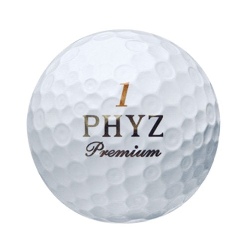 Bridgestone Phyz Premium Golf Balls dimple WEB-302 close-up highlighting aerodynamic design for longer flights.