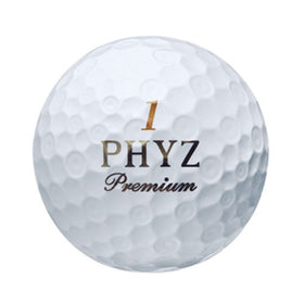 Bridgestone Phyz Premium Golf Balls dimple WEB-302 close-up highlighting aerodynamic design for longer flights.