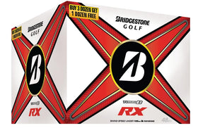 Bridgestone Tour B RX Quadfecta cover on impact, showing smart cover tech.