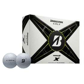 Bridgestone Tour B X ball on tee showing distance potential