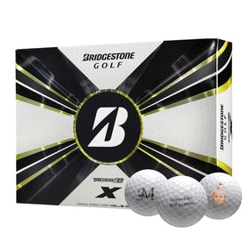 Bridgestone Tour B X golf ball with custom imprint for easy on-course ID
