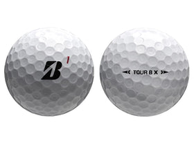 Bridgestone Tour B X ball showing logo imprint for personalized branding