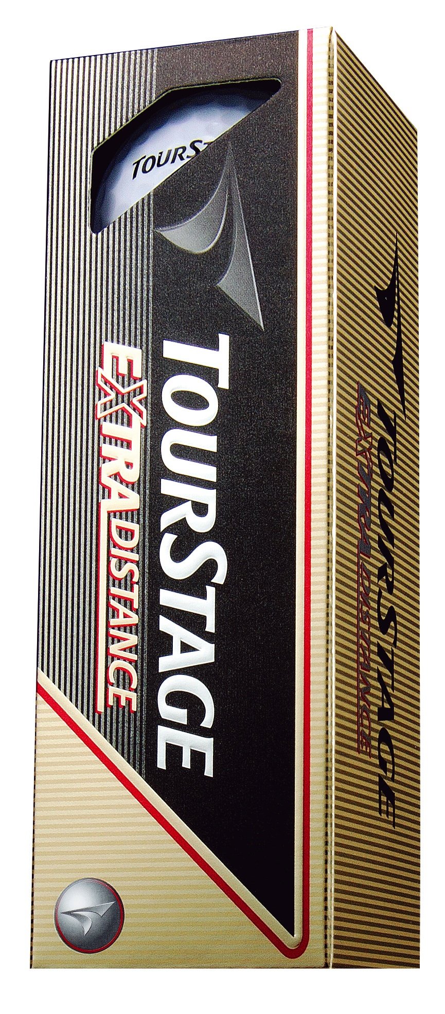 Bridgestone TourStage Extra Distance 372 dimples for stable flight performance.