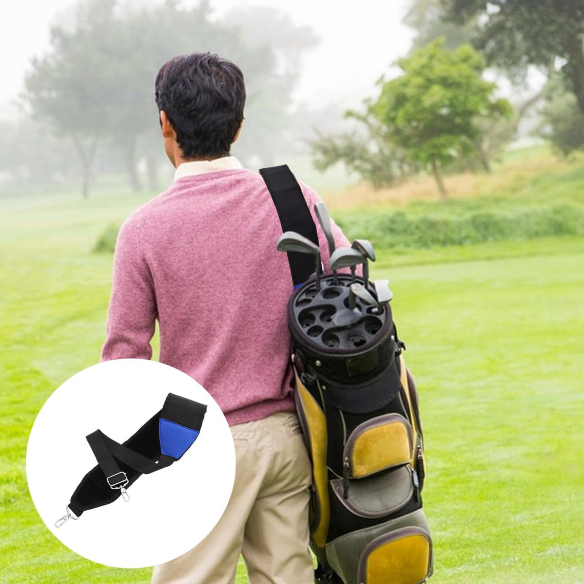 BRIGHTFUFU 47.24-inch extendable strap for customized length.