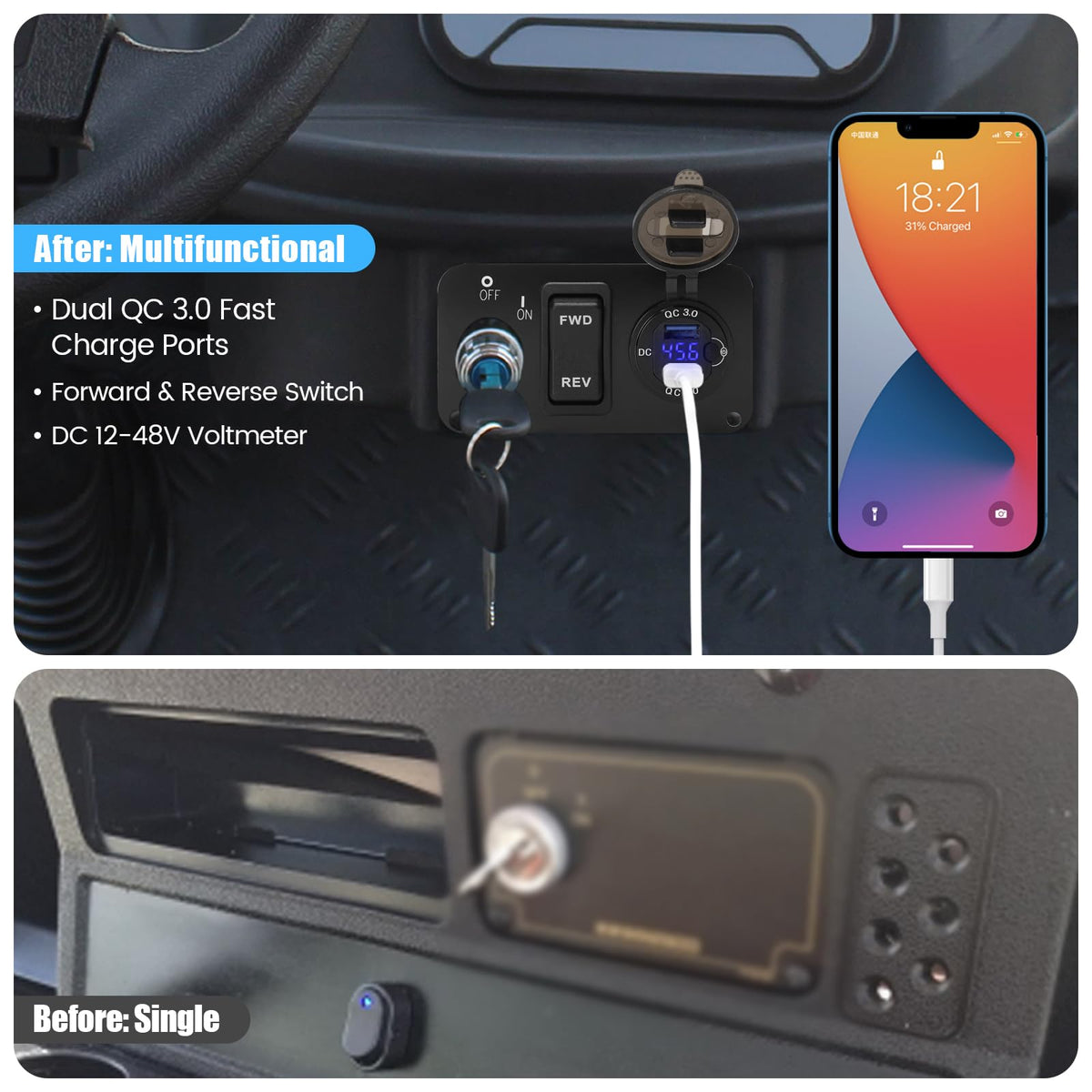 briidea 3in1 panel side view highlighting install-ready design