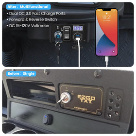 Briidea 3-in-1 panel with dual USB ports enabling two-device charging