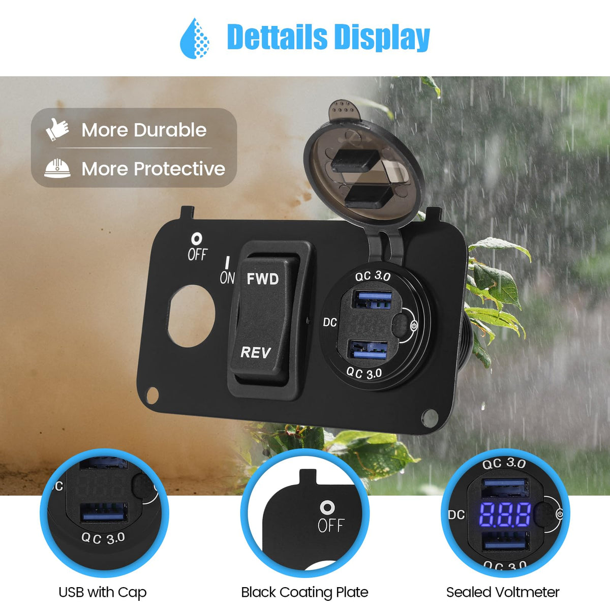 briidea dual USB QC3.0 ports enable fast charging