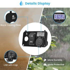 briidea forward/reverse switch on EZGO-compatible panel.
