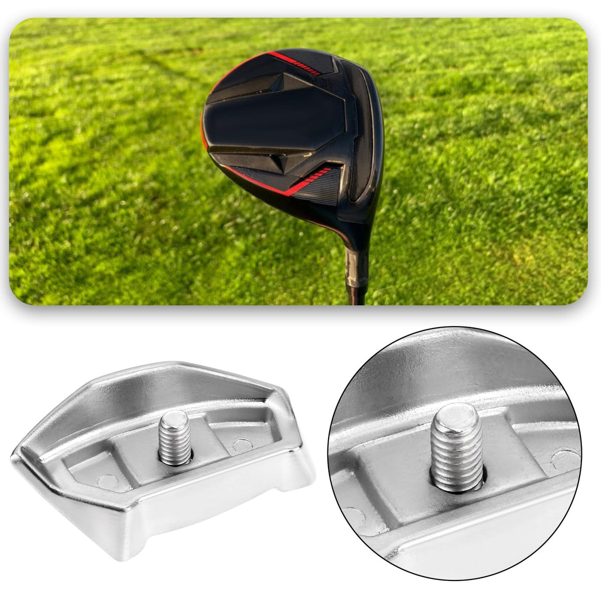 Briny River back weight with M4 screw thread enables precise tuning