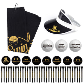 Brosash Groom Golf Bundle Towel highlights premium pre-wedding grooming and cleanup.
