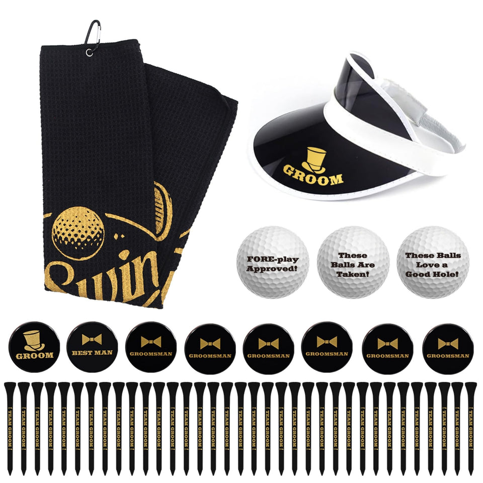 Brosash Groom Golf Bundle Towel highlights premium pre-wedding grooming and cleanup.