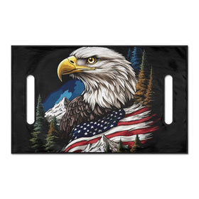 Brosoneto American Flag towel seat cover highlighting patriotic design and easy care.