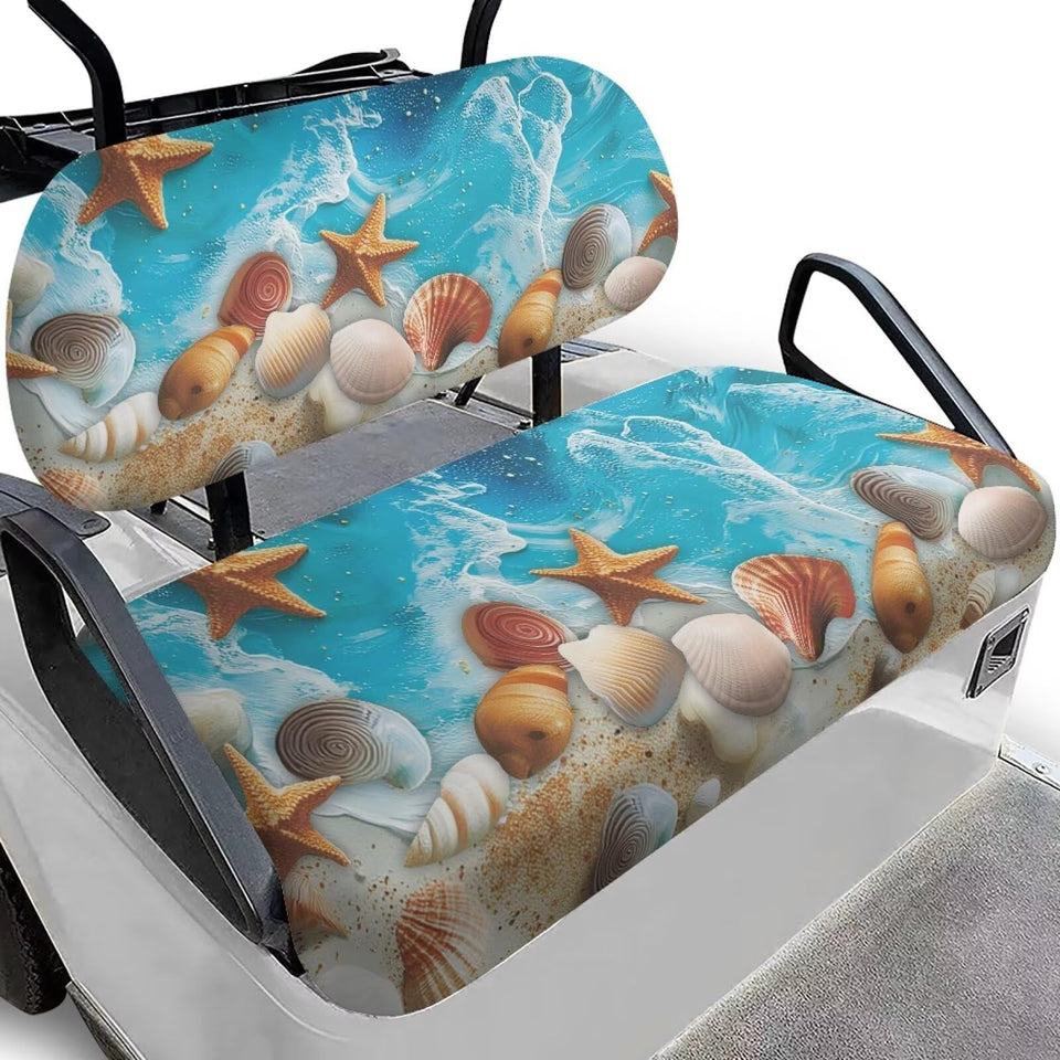 Brosoneto Beach Sea Starfish front seat cover, soft microfiber and washable.
