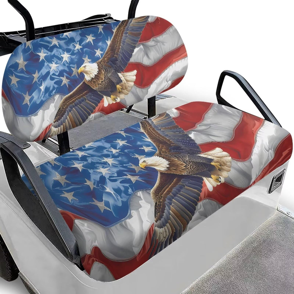 Brosoneto Eagle front seat cover for golf carts protects and styles the cart.