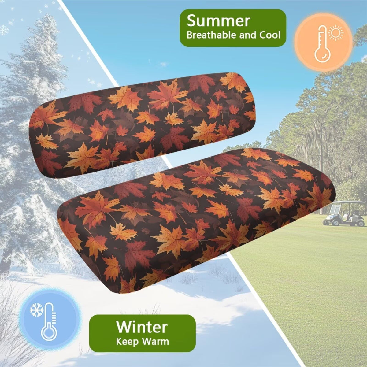 Brosoneto easy one-step install golf cart seat cover with elastic edges