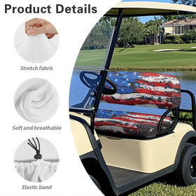 Flag-pattern Brosoneto golf cart seat cover enhances visual appeal