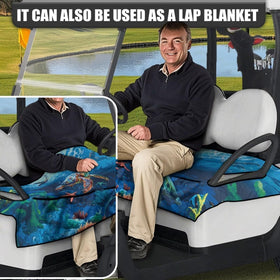 Brosoneto sea turtle pattern adds stylish look to the golf cart interior